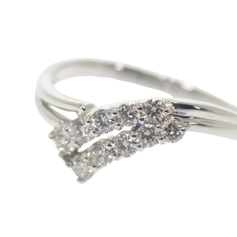 デザインジュエリー 11号 リング Pt900プラチナ ダイヤモンド レディース【中古】【Aランク】