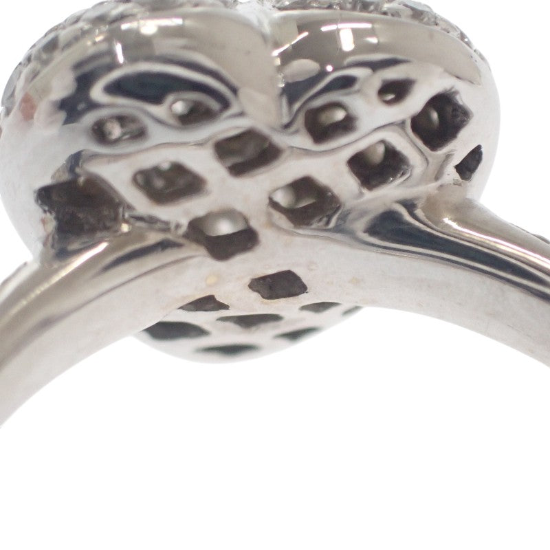 デザインジュエリー ハートパヴェ 13号 リング K18ホワイトゴールド ダイヤモンド レディース【中古】【Aランク】