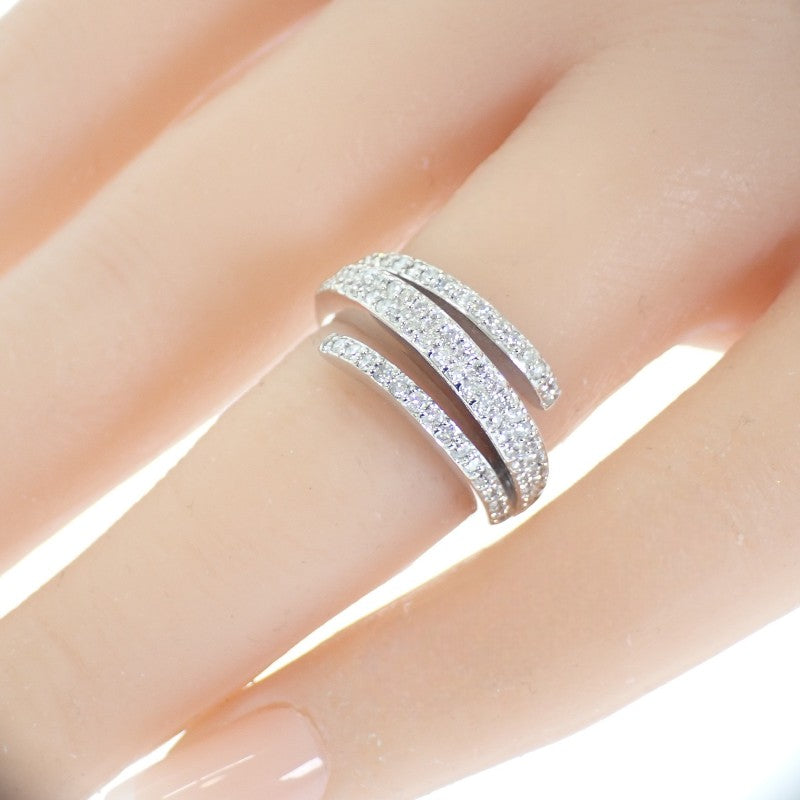 K18 Design Jewelry, Ring, Size 11, K18 White Gold, Diamonds, Women's [Used] [Rank A]