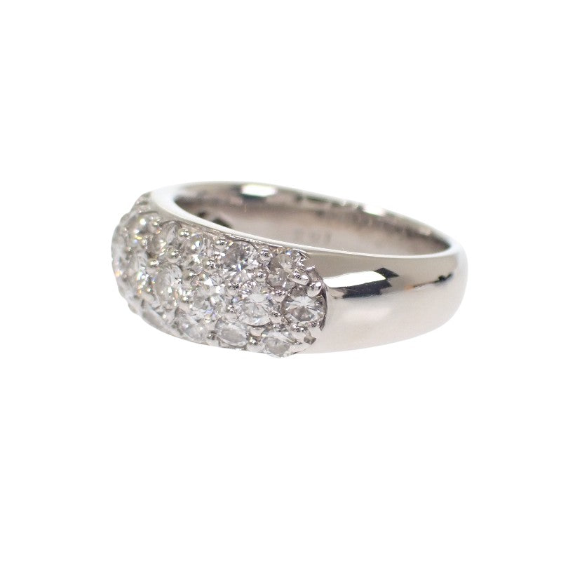 デザインジュエリー ハーフパヴェ 12号 リング Pt900プラチナ ダイヤモンド レディース【中古】【Aランク】