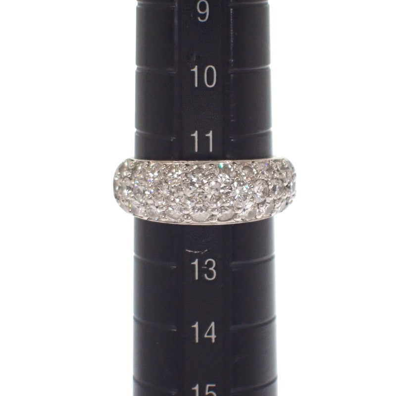 デザインジュエリー ハーフパヴェ 12号 リング Pt900プラチナ ダイヤモンド レディース【中古】【Aランク】