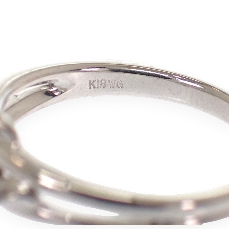 Designer Jewelry 16 Ring K18 White Gold Diamond Women's [Used] [A Rank]
