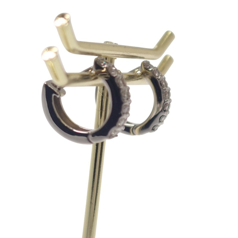 デザインジュエリー パヴェ フープ ピアス Pt900プラチナ ダイヤモンド レディース【中古】【Aランク】