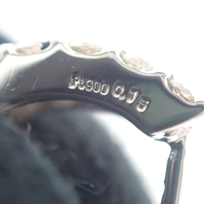 デザインジュエリー パヴェ フープ ピアス Pt900プラチナ ダイヤモンド レディース【中古】【Aランク】