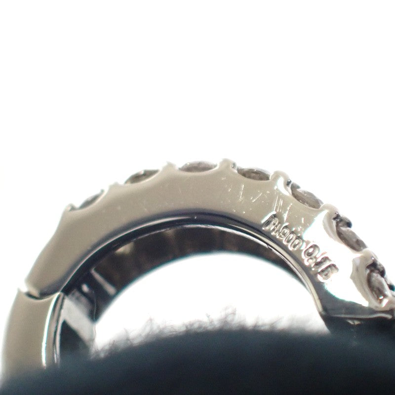 デザインジュエリー パヴェ フープ ピアス Pt900プラチナ ダイヤモンド レディース【中古】【Aランク】