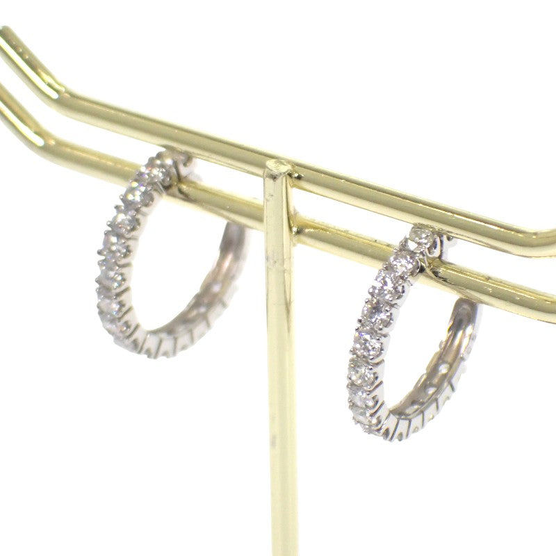 Pt900 フープ ピアス ダイヤモンド 016ct プラチナ デザインジュエリー フープ ピアス Pt900プラチナ ダイヤモンド