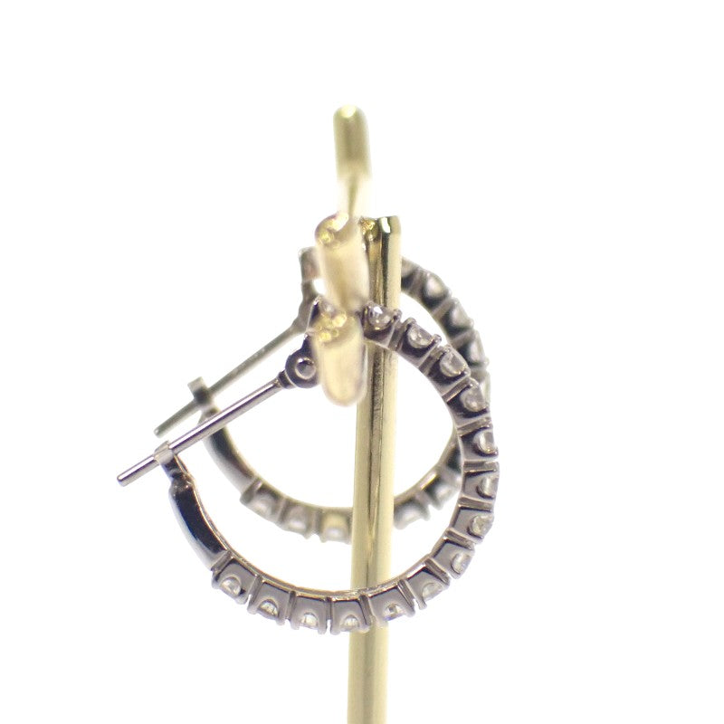 デザインジュエリー フープ ピアス Pt900プラチナ ダイヤモンド レディース【中古】【Aランク】