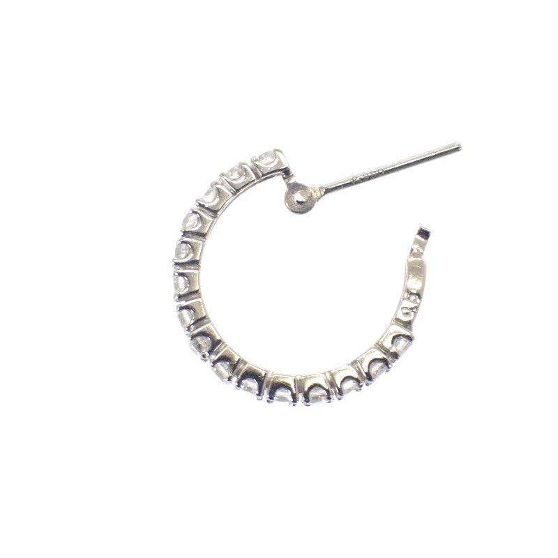 デザインジュエリー フープ ピアス Pt900プラチナ ダイヤモンド レディース【中古】【Aランク】