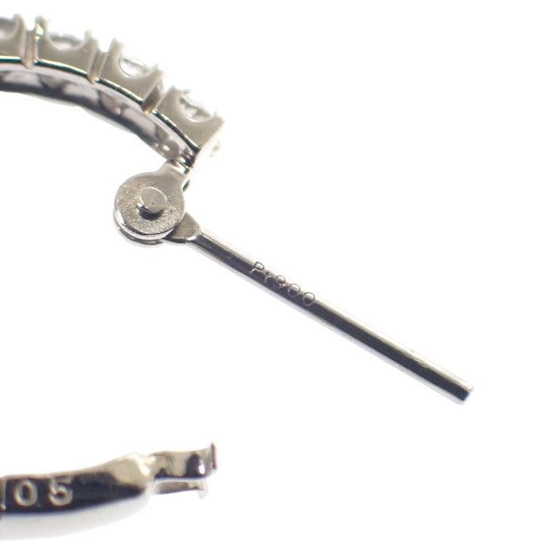 デザインジュエリー フープ ピアス Pt900プラチナ ダイヤモンド レディース【中古】【Aランク】