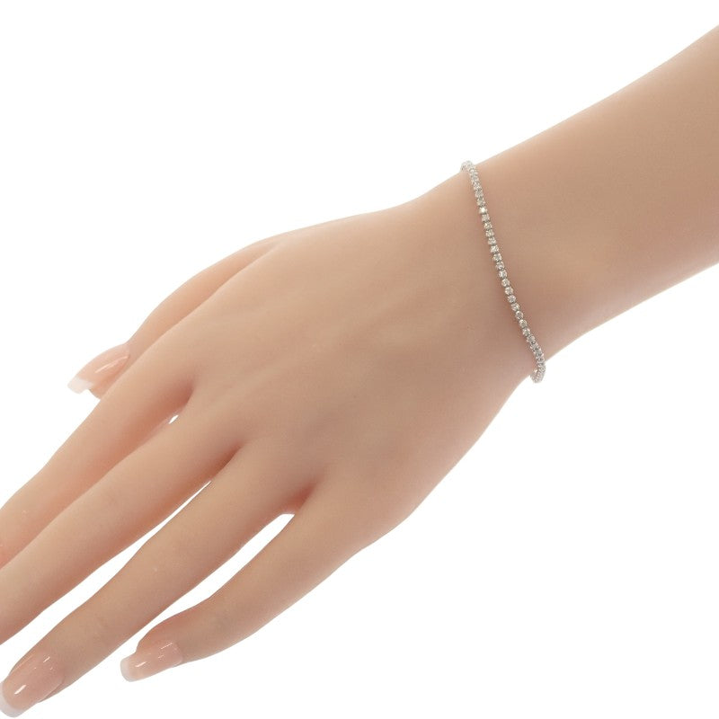 デザイン ジュエリー ブレスレット K18ホワイトゴールド ダイヤモンド レディース メンズ【中古】【Aランク】