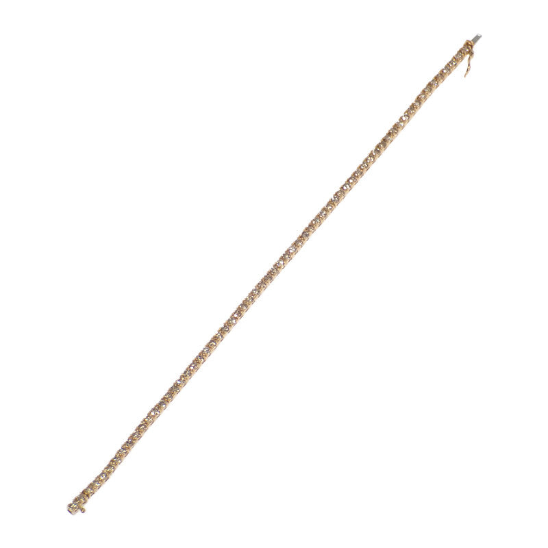 デザインジュエリー テニスブレス ブレスレット K18イエローゴールド ダイヤモンド メンズ レディース【中古】【Aランク】