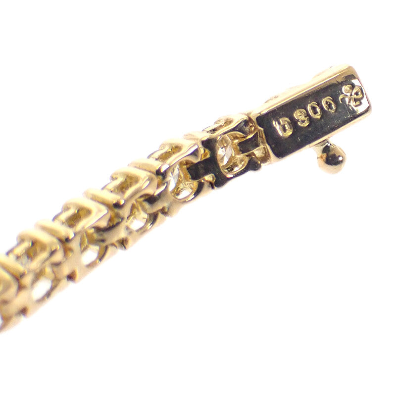 デザインジュエリー テニスブレス ブレスレット K18イエローゴールド ダイヤモンド メンズ レディース【中古】【Aランク】