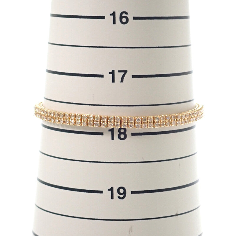 デザインジュエリー テニスブレス ブレスレット K18イエローゴールド ダイヤモンド メンズ レディース【中古】【Aランク】