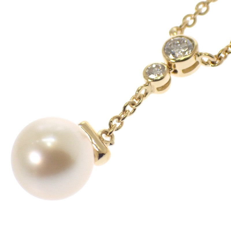 Design Jewelry Necklace K18 Yellow Gold Diamond Women's