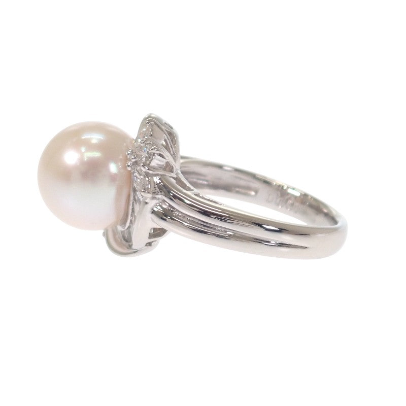 デザインジュエリー 11号 リング Pt900プラチナ ダイヤモンド パール ダイヤモンド レディース【中古】【Aランク】