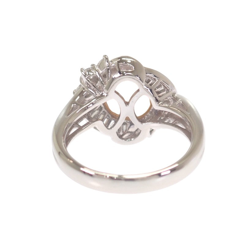 デザインジュエリー 11号 リング Pt900プラチナ ダイヤモンド パール ダイヤモンド レディース【中古】【Aランク】