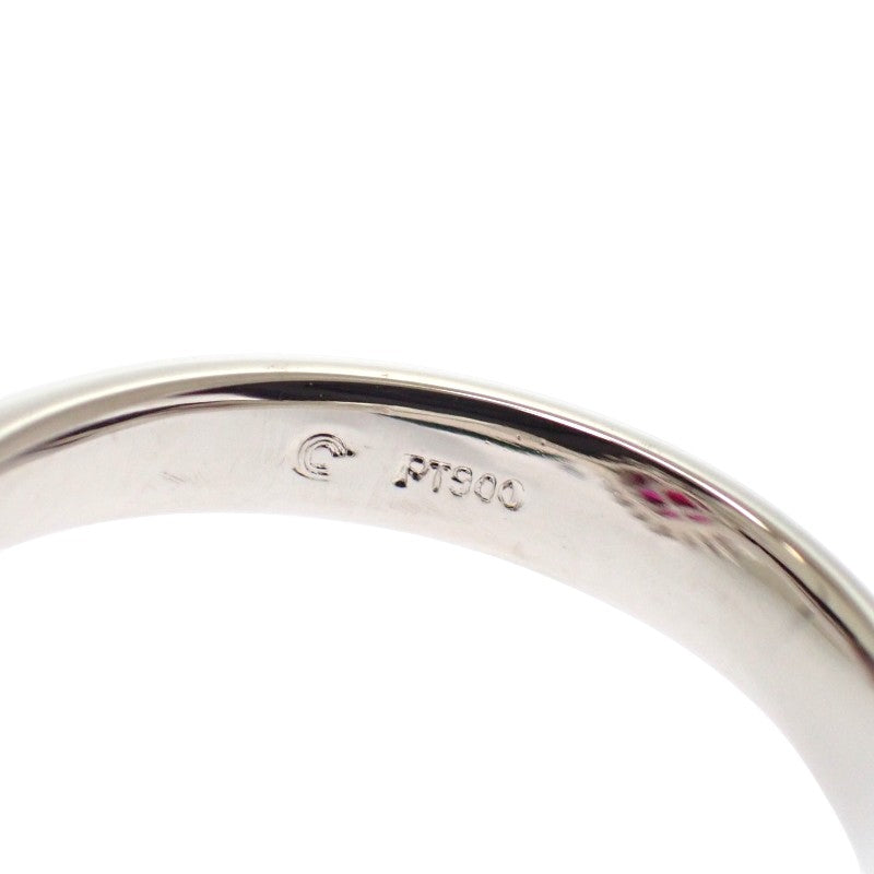 Design Jewelry Heart Mystery 12.5 Ring Pt900 Platinum Ruby Diamond Ladies [Used] [A Rank]