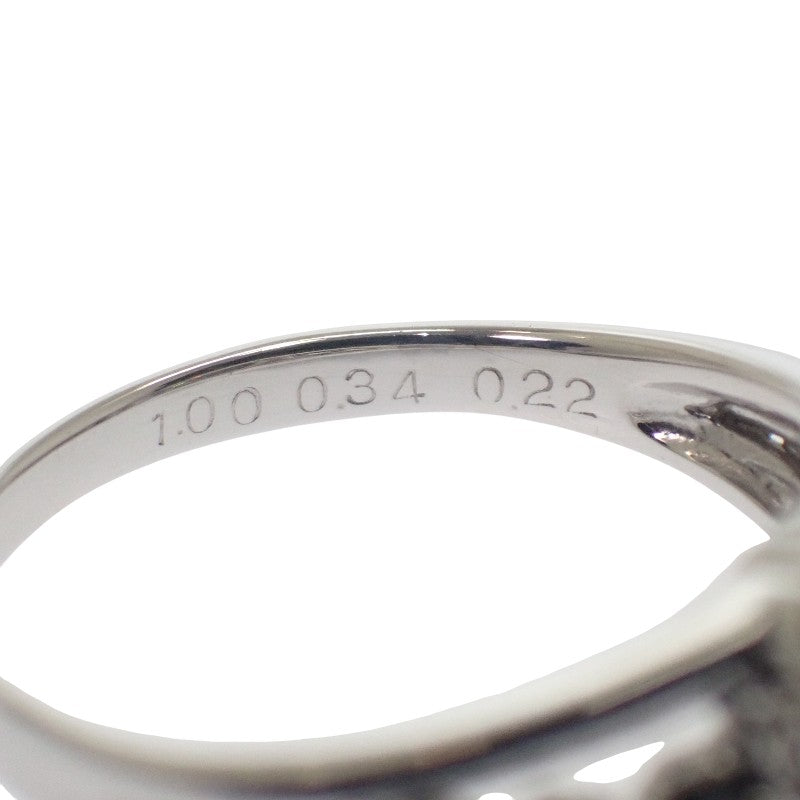 デザインジュエリー 14号 リング K18ホワイトゴールド ダイヤモンド ブラックダイヤモンド レディース【中古】【Aランク】