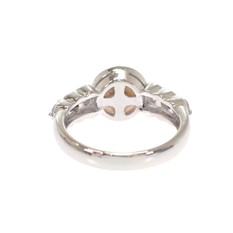 デザインジュエリー パール 11号 リング Pt900プラチナ ダイヤモンド