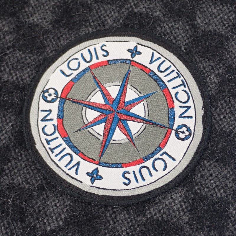 ルイヴィトン LOUIS VUITTON エシャルプ ダミエグラフィット マップ M75901 マフラー ウール アルパカ ブラック グレー メンズ【中古】【ABランク】