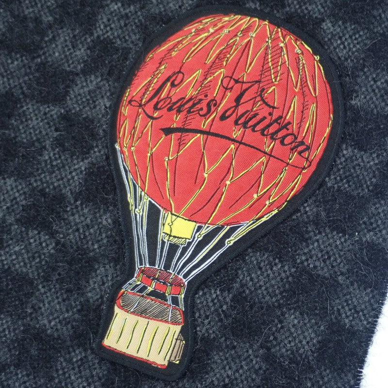 ルイヴィトン LOUIS VUITTON エシャルプ ダミエグラフィット マップ M75901 マフラー ウール アルパカ ブラック グレー メンズ【中古】【ABランク】