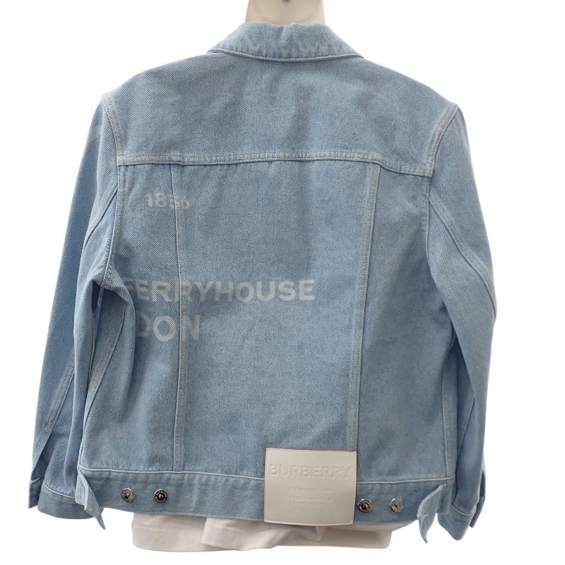 バーバリー BURBERRY ホースフェリープリント 38 8026710 デニムジャケット コットン ブルー ライトインディゴ メンズ【中古】【Aランク】