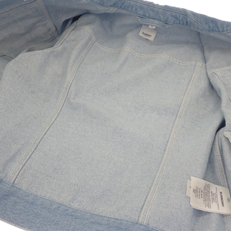 バーバリー BURBERRY ホースフェリープリント 38 8026710 デニムジャケット コットン ブルー ライトインディゴ メンズ【中古】【Aランク】