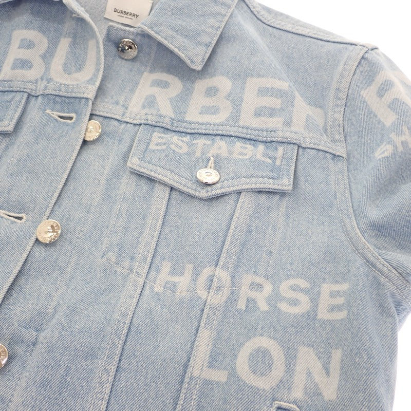 バーバリー BURBERRY ホースフェリープリント 38 8026710 デニムジャケット コットン ブルー ライトインディゴ メンズ【中古】【Aランク】