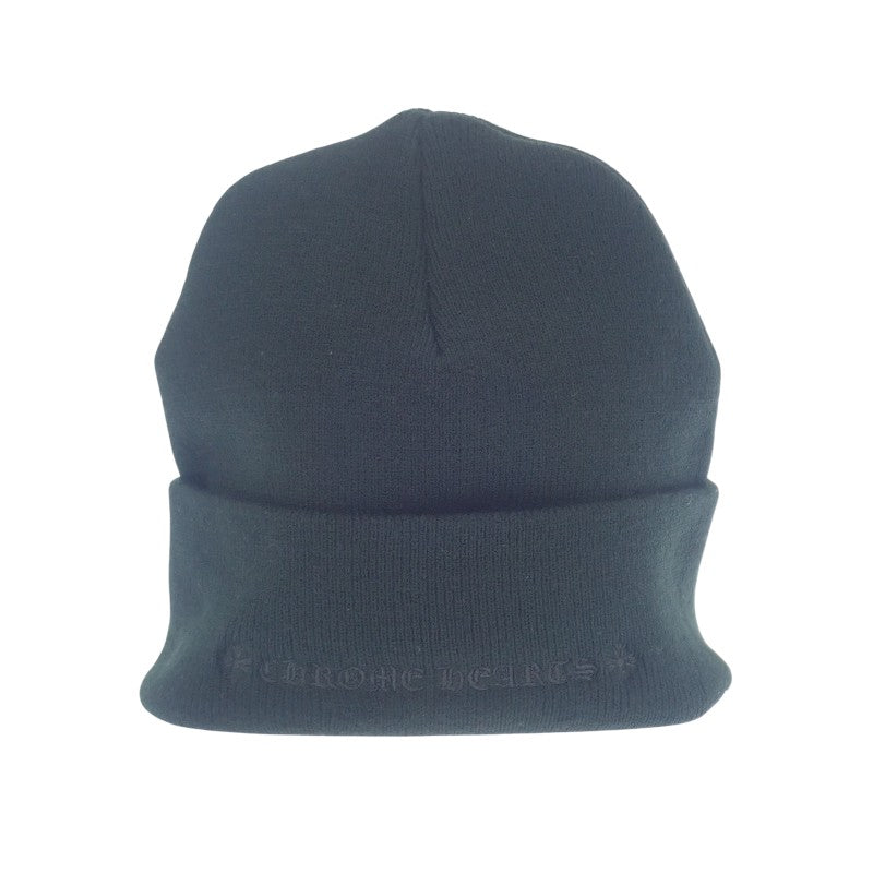 クロムハーツ CHROME HEARTS CHロゴ ビーニー ニットキャップ アクリル ブラック 22cm メンズ【中古】【Aランク】