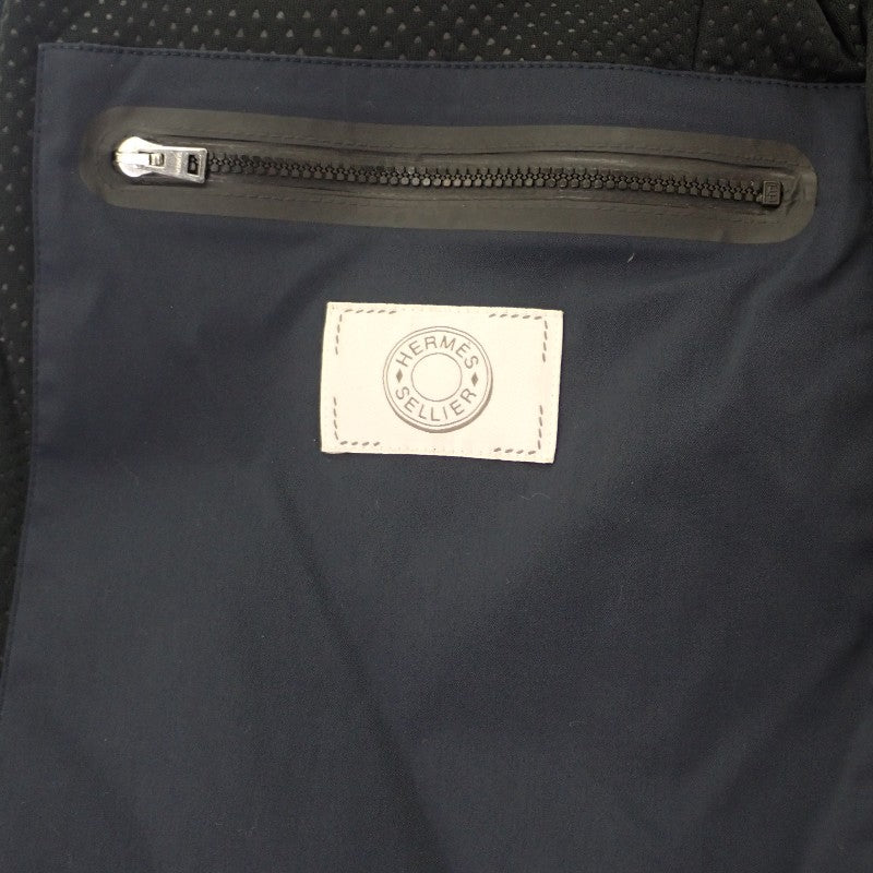 エルメス HERMES Toundra puffer coat M H800519E 01M ダウンジャケット ナイロン ポリエステル ネイビー メンズ【中古】【ABランク】