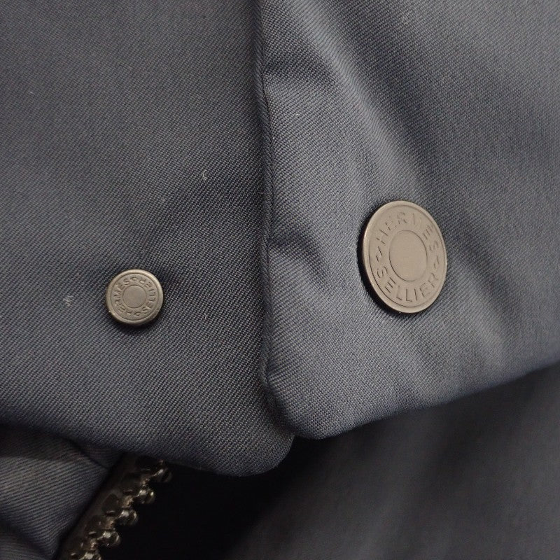 エルメス HERMES Toundra puffer coat M H800519E 01M ダウンジャケット ナイロン ポリエステル ネイビー メンズ【中古】【ABランク】