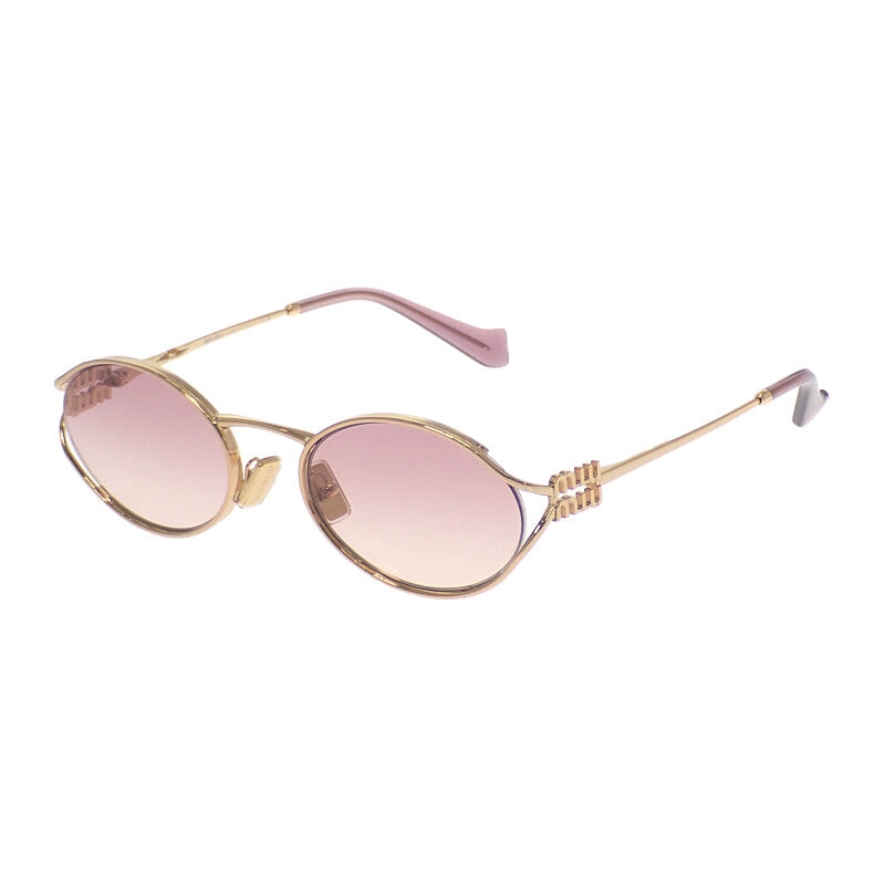 出品終了します。美品！！MIU MIU ゴールドフレーム サングラス miu miu（ミュウミュウ） サングラス SMU 55Z レディース ボストン型