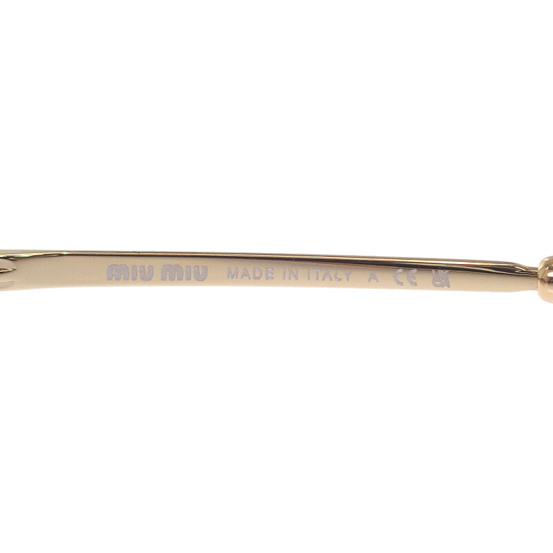 ミュウミュウ MIUMIU ロゴ SMU52Y_EZVN_FE20F_C_054 サングラス メタル ローズゴールド レディース【中古】【Aランク】