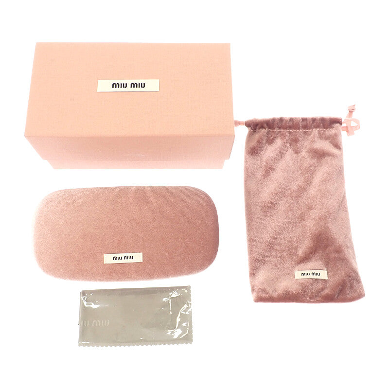 ミュウミュウ MIUMIU ロゴ SMU52Y_EZVN_FE20F_C_054 サングラス メタル ローズゴールド レディース【中古】【Aランク】