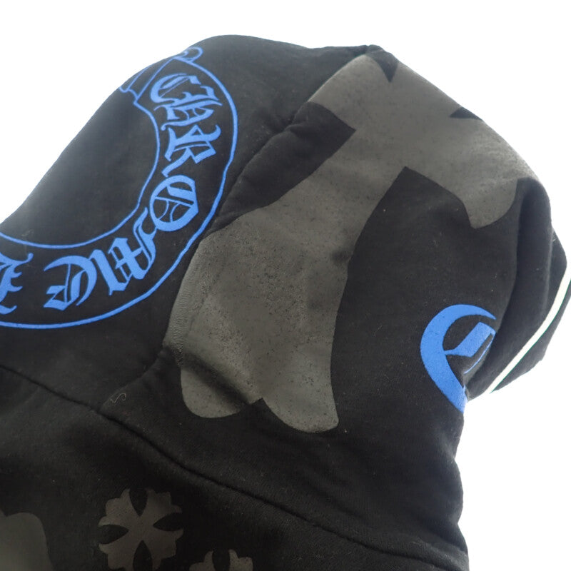 クロムハーツ CHROME HEARTS ステンシルフーディ L パーカー コットン ブラック マルチカラー メンズ【中古】【Bランク】