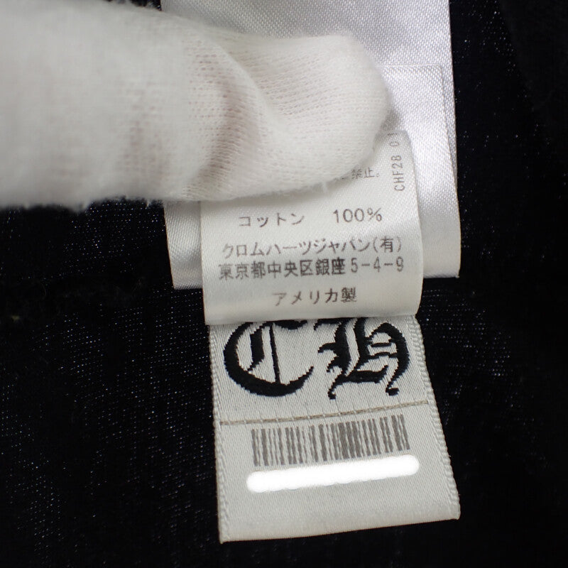 クロムハーツ CHROME HEARTS マルチカラーグラデーション フローラルクロス ロングスリーブトップス L 長袖Ｔシャツ コットン ブラック メンズ【中古】【Bランク】