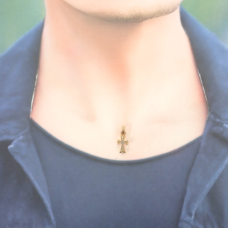 クロムハーツ CHROME HEARTS ベビーファットチャーム 2378-304-1410-9100 ペンダントトップ ダイヤモンド K22 ゴールド メンズ【中古】【Aランク】