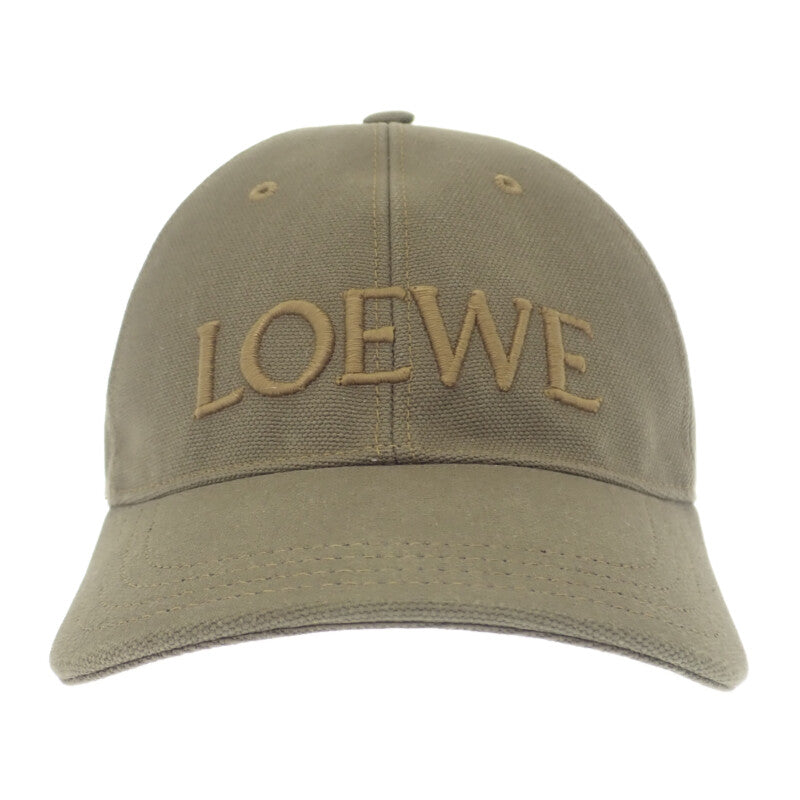 ロエベ LOEWE 帽子 K820358X キャップ コットン カーキ レディース【中古】【ABランク】