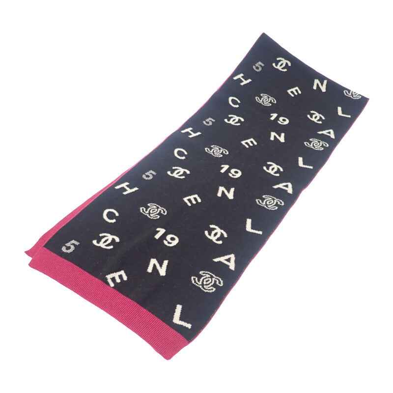 シャネル CHANEL ロゴ AA9262B13359 マフラー カシミヤ ブラック