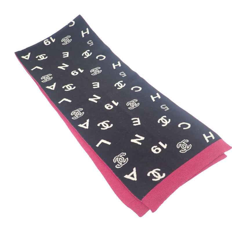 シャネル CHANEL ロゴ AA9262B13359 マフラー カシミヤ ブラック