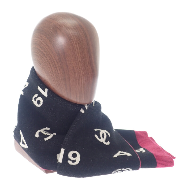 シャネル CHANEL ロゴ AA9262B13359 マフラー カシミヤ ブラック