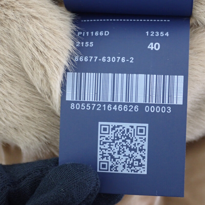 ヘルノ Herno エコファー ショートダウン 40 PI1166D-12354-2155 ダウンジャケット ポリエステル ベージュ レディース【中古】【Aランク】