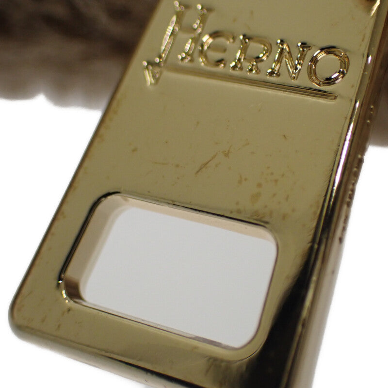 ヘルノ Herno エコファー ショートダウン 40 PI1166D-12354-2155 ダウンジャケット ポリエステル ベージュ レディース【中古】【Aランク】