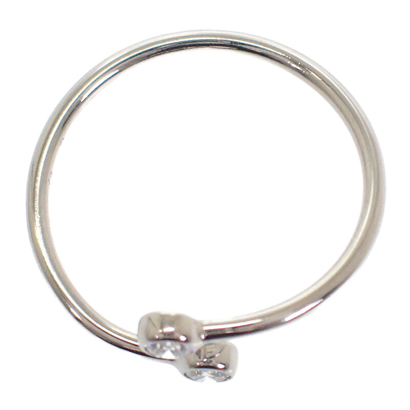 ティファニー TIFFANY&Co. フープダイヤ 2P 10号 リング Pt950プラチナ ダイヤモンド レディース【中古】【Aランク】