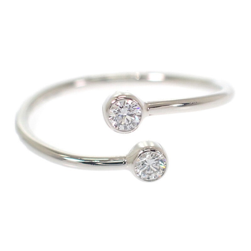 ティファニー TIFFANY&Co. フープダイヤ 2P 10号 リング Pt950プラチナ ダイヤモンド レディース【中古】【Aランク】