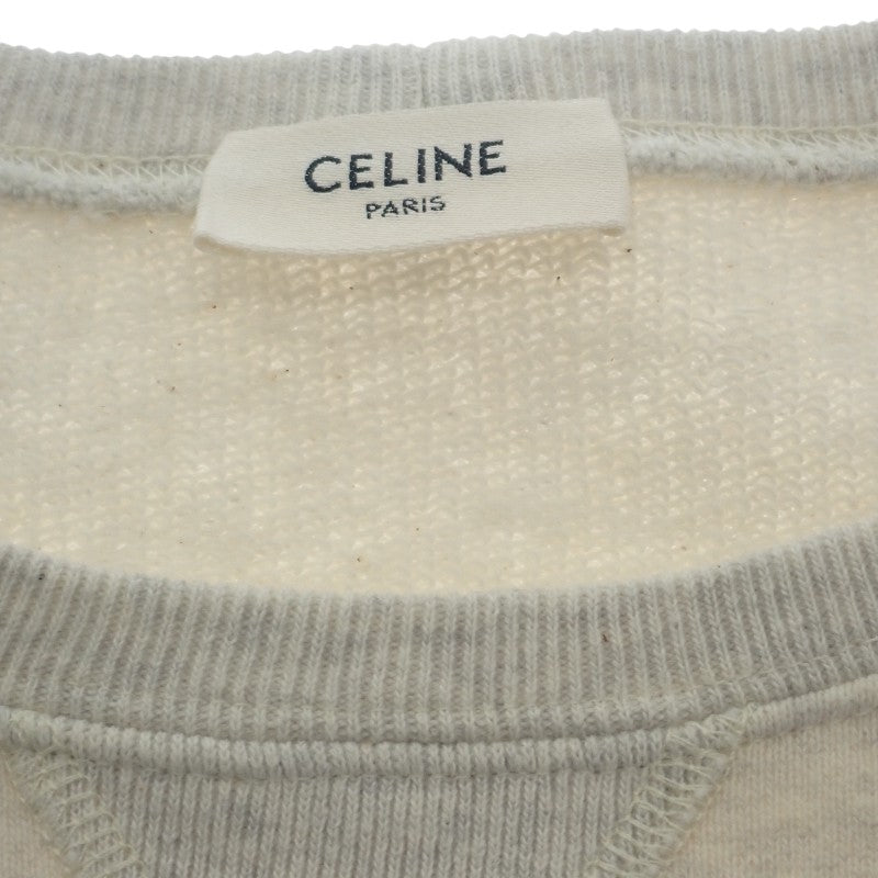 セリーヌ CELINE ロゴ S 2Y31F65N スウェット コットン グレー レディース【中古】【ABランク】