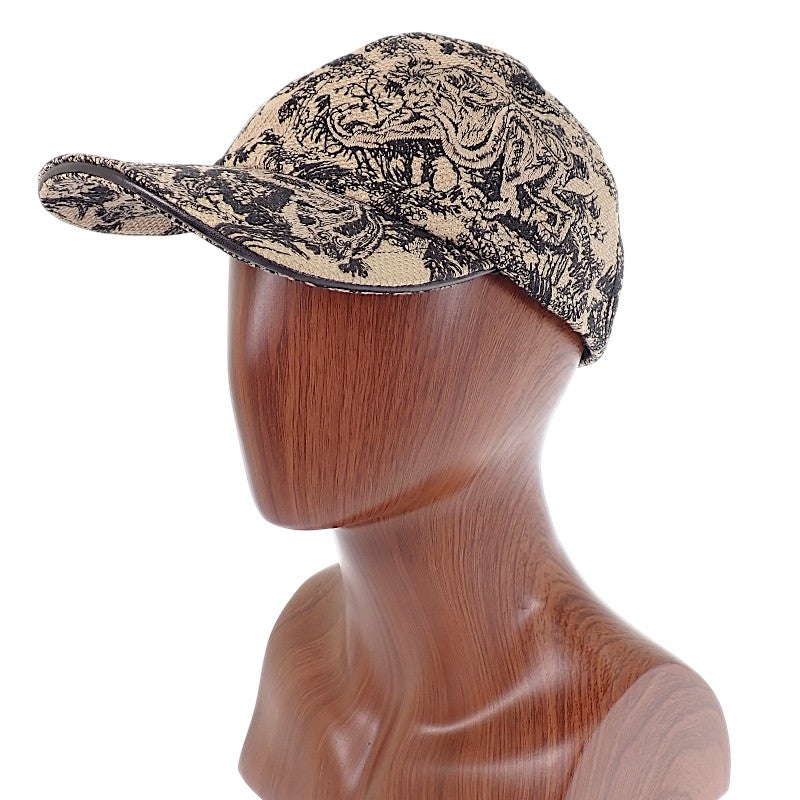 ディオール Dior トワル ドゥ ジュイ D-PLAYER 58 25TJV922X132 キャップ コットン ベージュ ブラック レディース メンズ【中古】【Aランク】