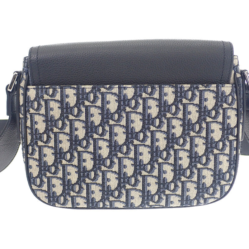 ディオール Dior サドル スモールメッセンジャー 1DME133YKS_H27E ショルダーバッグ カーフ ファブリック ブラック レディース メンズ【中古】【Aランク】