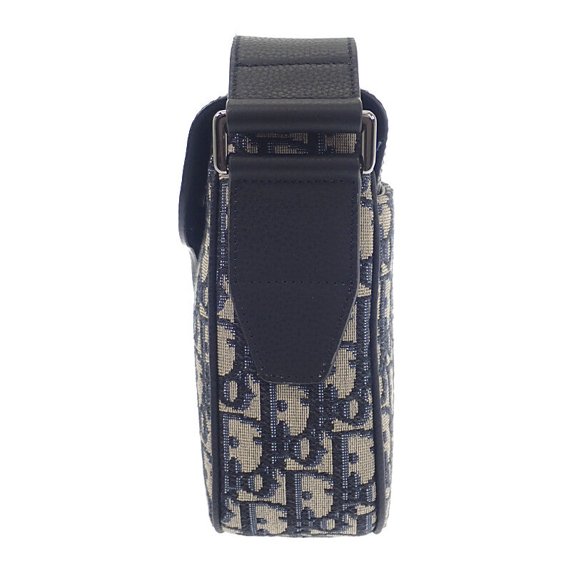 ディオール Dior サドル スモールメッセンジャー 1DME133YKS_H27E ショルダーバッグ カーフ ファブリック ブラック レディース メンズ【中古】【Aランク】