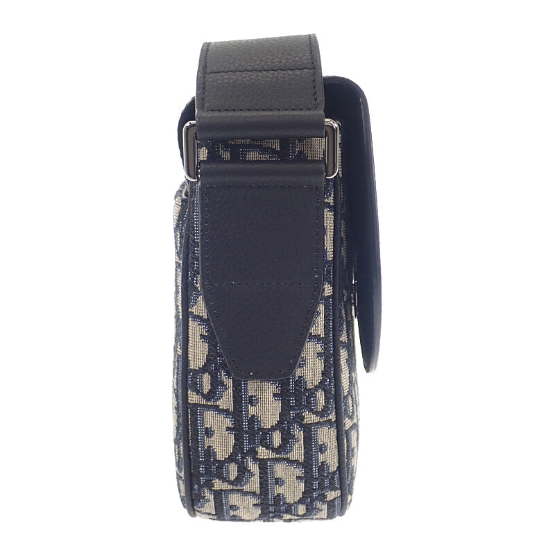 ディオール Dior サドル スモールメッセンジャー 1DME133YKS_H27E ショルダーバッグ カーフ ファブリック ブラック レディース メンズ【中古】【Aランク】